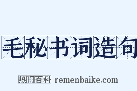毛秘书词造句是什么意思的图片